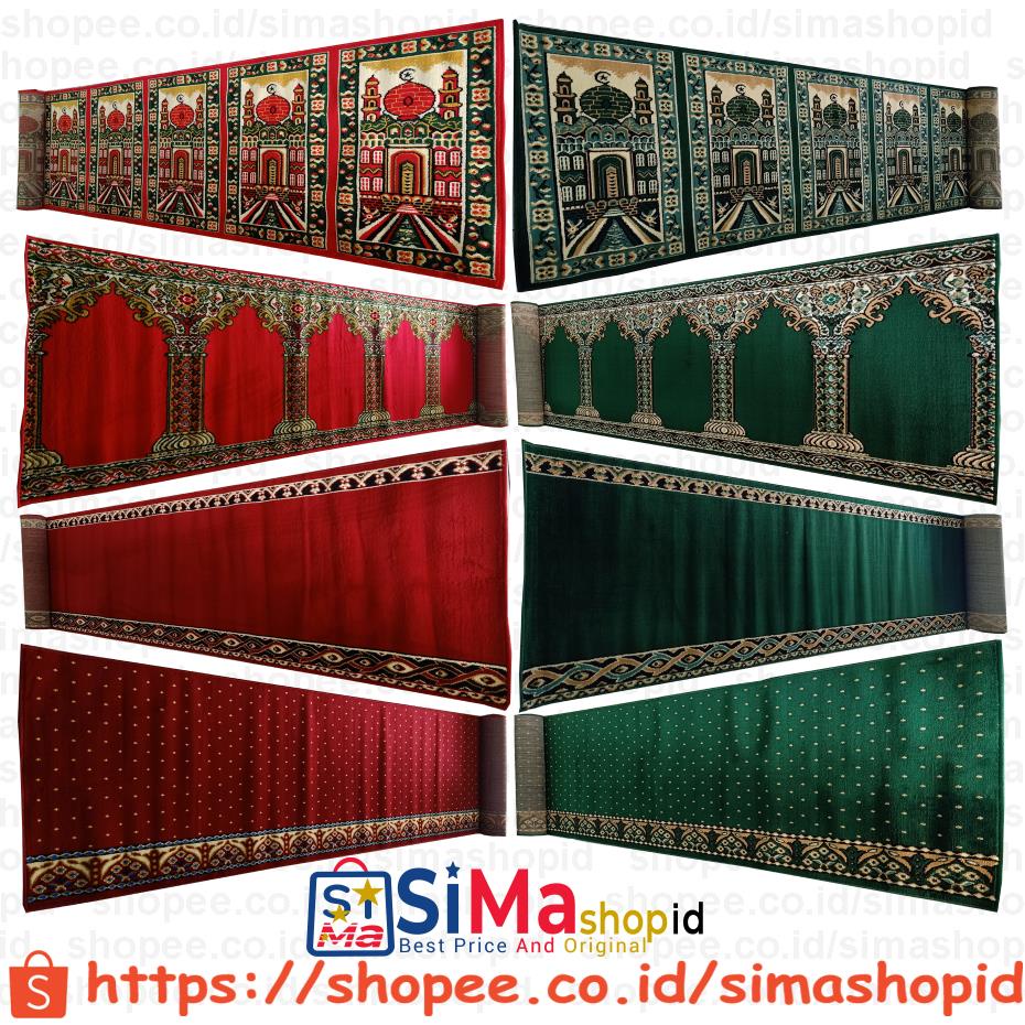Karpet Sajadah Masjid Mushola Roll Medinah Medenna Madeena Mdgra 1.05m X 5.7m Sejadah