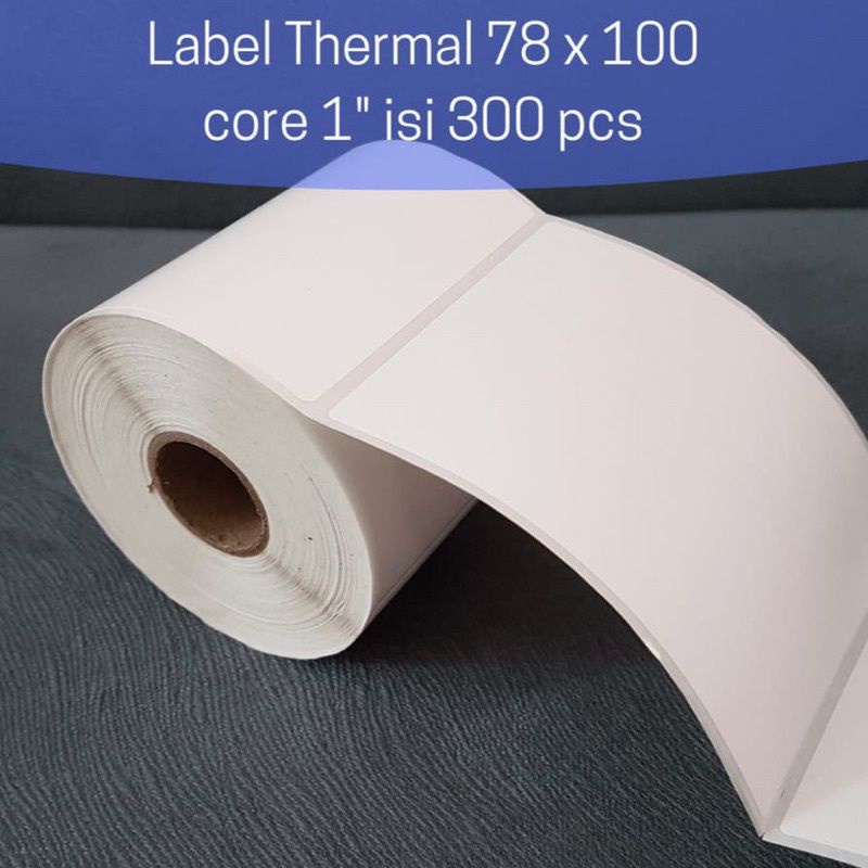 

kertas Label Thermal 78x100 mm Core 1 - Printer Cetak Resi Tempel