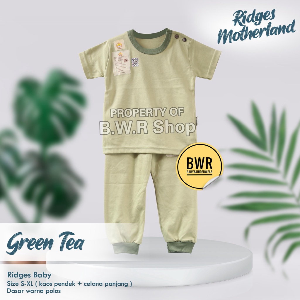 CPR Setelan RIDGES Motherland / Setelan Piyama Anak Unisex Setelan Baju Tidur Warna Polos | Bwr