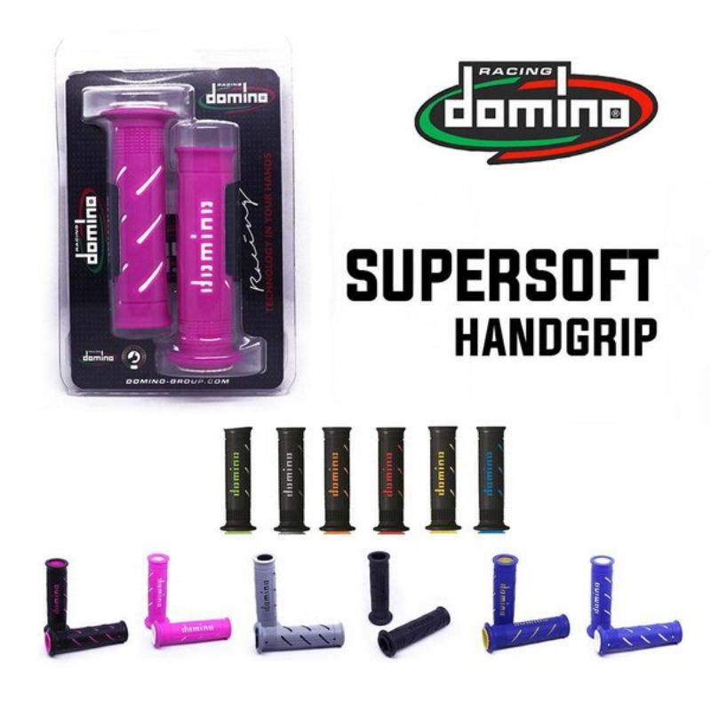 Handgrip domino supershoft universal Biru,pink,abu