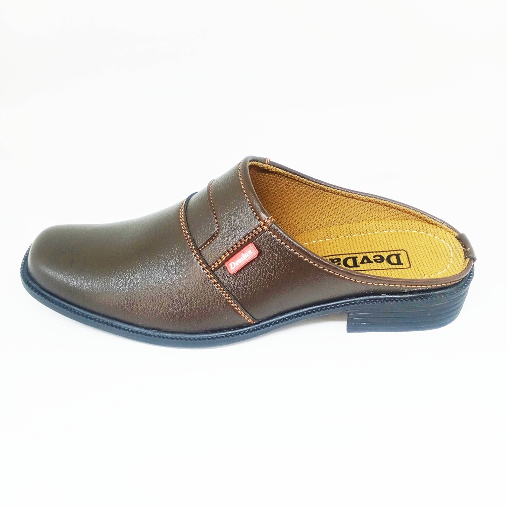 Devdan Sepatu Pantofel Pria Slop Bustong Kerja Kuliah Kantor Cowok Tutong Slip On 39-43 DB01