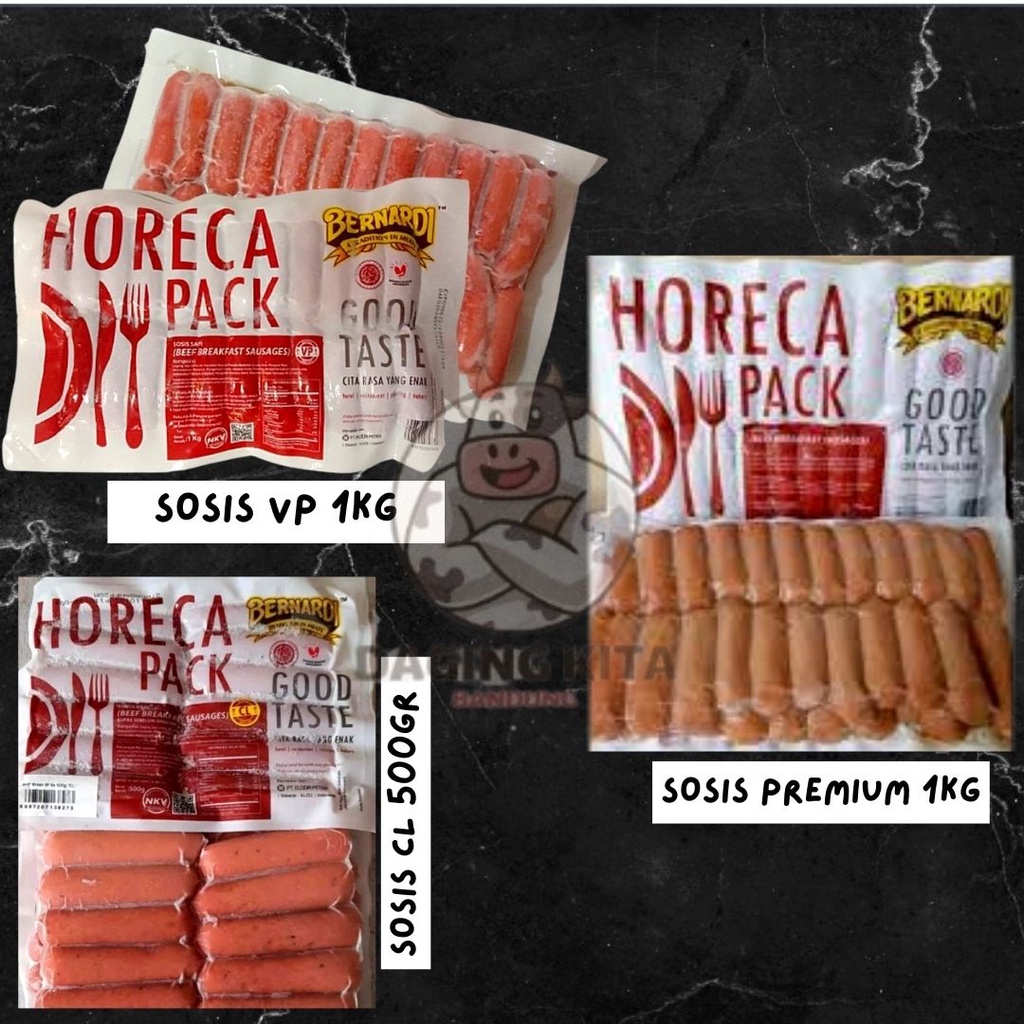 

BERNARDI HORECA SOSIS VARIANS (VP 1KG/ PREMIUM 1KG/ CL 500GR)