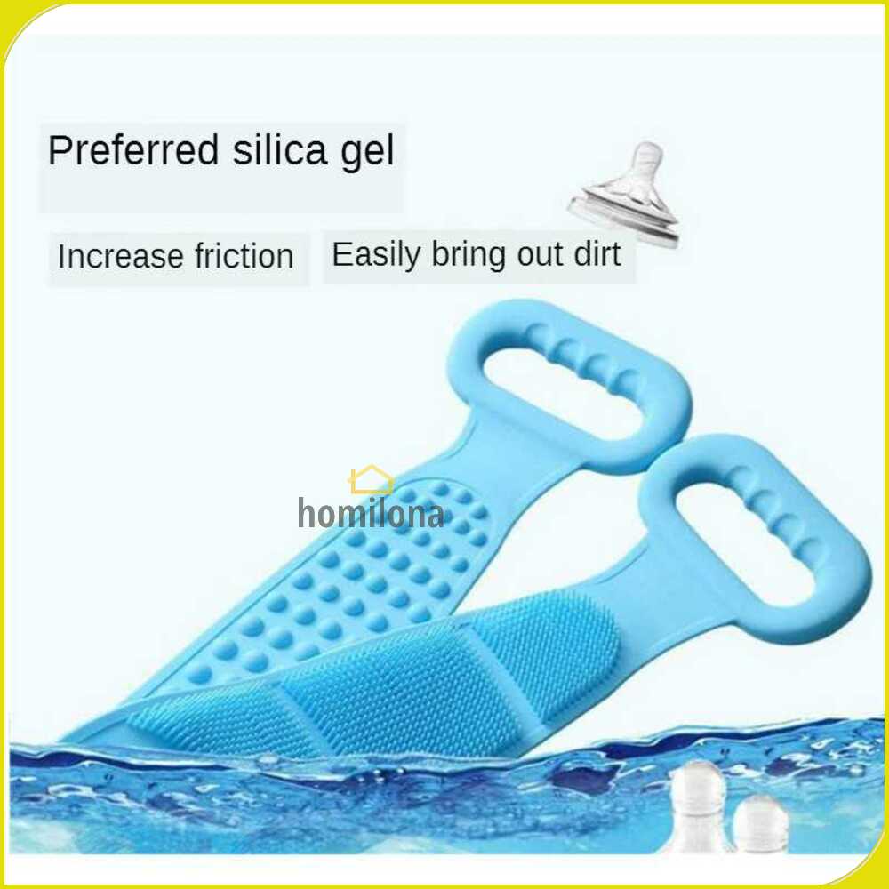 BWOHOPS Alat Bantu Mandi Sikat Punggung Silicone Scrub Brush - BW60