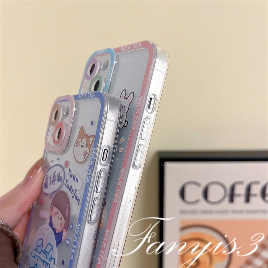 Samsung A14 A34 A54 M14 A04 A04s M23 A03 A13 A23 A33 A53 A73 A03s A02 A12 A22 A52 A72 A32 A51 A71 A50 A50s A30s A30 A20 A21s A31 A11 M53 Kartun Lucu Yuanyuanjun Casing Ponsel Bening TPU Soft Cover