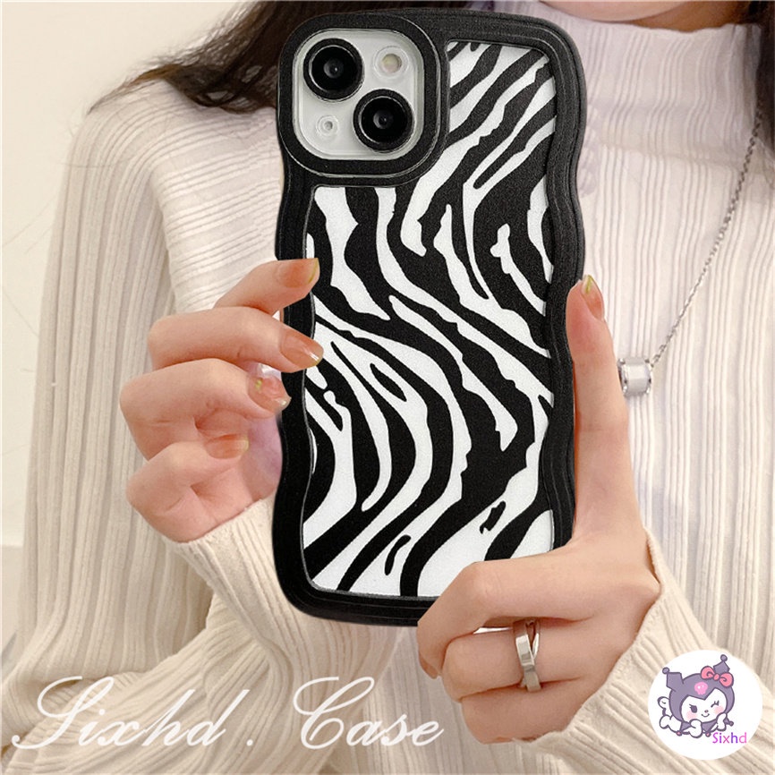 Vivo V25e Y02 Y35 Y16 Y22 Y02s Y15A Y15s Y21A Y21s Y33s Y12s Y12A Y20i Y20sG Y22s Y01 Y19 Y17 Y15 Y12 Y11 Y50 Y30i Y30 Y95 Y93 Y91 V23e V21e Y1s S1 Fashion Leopard Zebra Pattern Wave Edge Phone Case Soft Cover