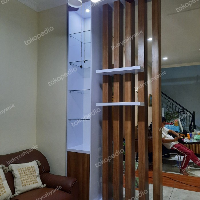 partisi ruangan sketsel pembatas hpl custom minimalis modern