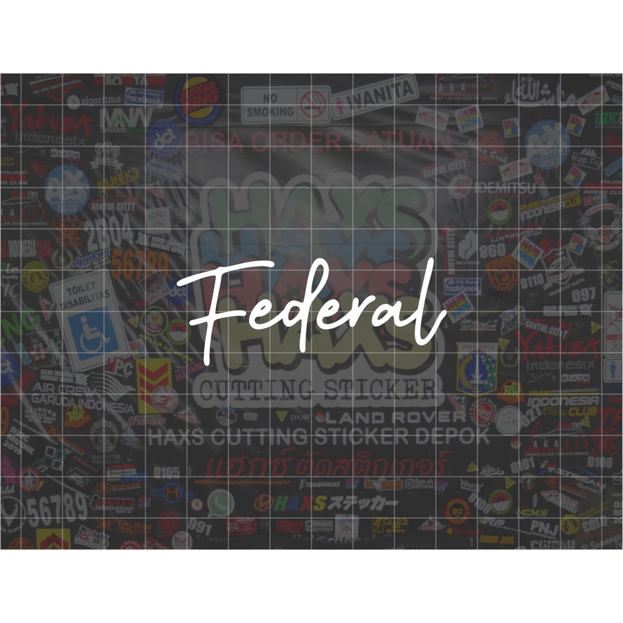 Cutting Sticker Federal Bike Ukuran 6.5 cm untuk motor mobil