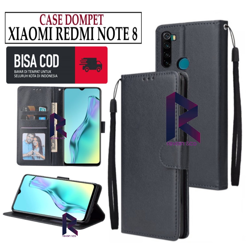 CASE XIAOMI REDMI NOTE 8 FLIP WALLET LEATHER KULIT PREMIUM SARUNG BUKA TUTUP KESING HP FLIP CASE XIAOMI REDMI NOTE 8