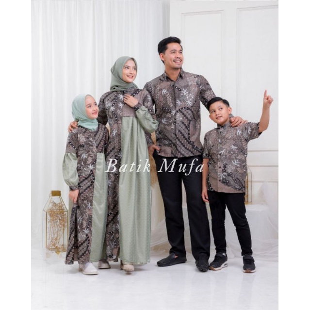 COUPLE KELUARGA GAMIS AYRA GOWN WARNA SAGE / BROWNIE / MAUVE | GAMIS LEBARAN