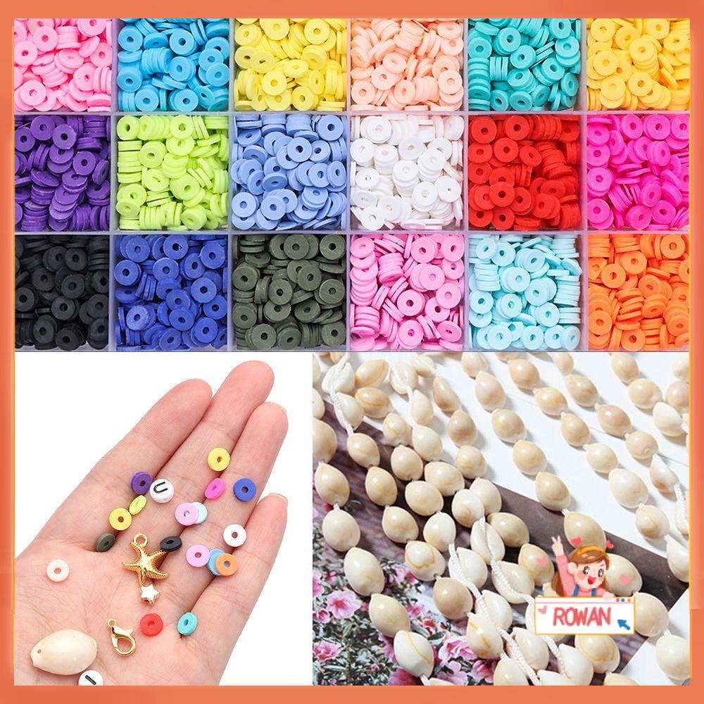 R-flower 4800pcs Polymer Clay Kalung DIY Craft Kit Datar Bulat Membuat Perhiasan Set