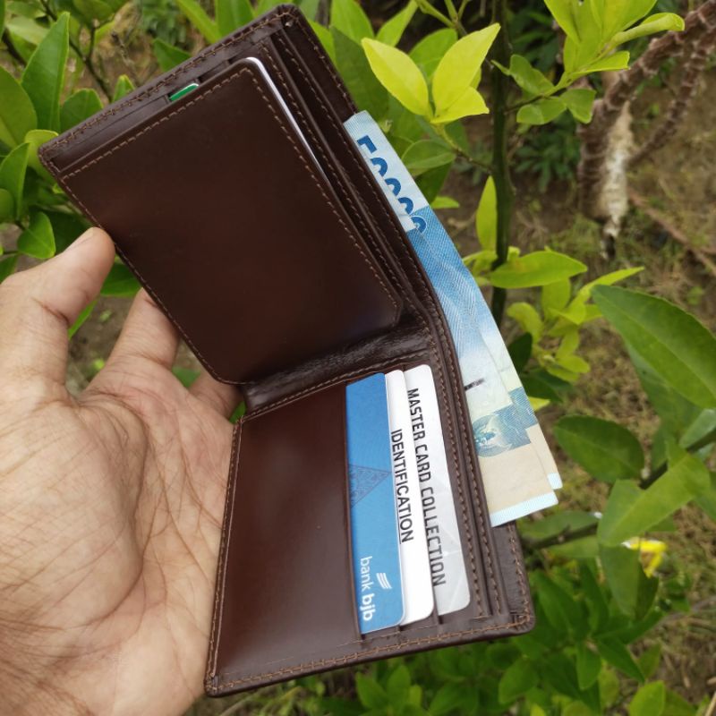 Dompet KULIT ASLI/Dompet Walet Casual kulit Napa/DOMPET PRIA KULIT PULL UP Lipat Tidur Polos Kulit Asli