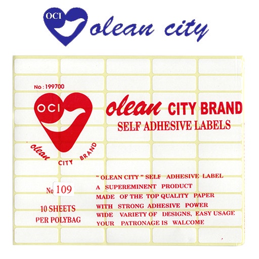 

Label OCI 109 - isi 10 lembar