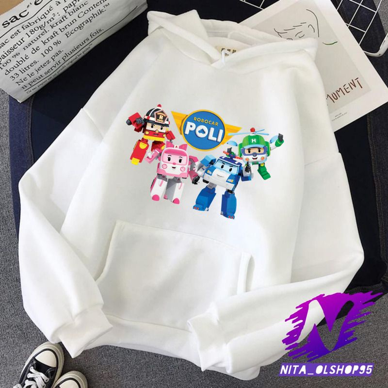 robocar poli hoodie anak polisi poli robocarpoli