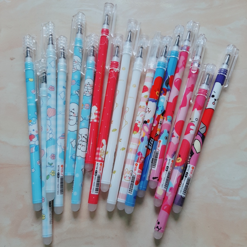 

(1 PCS) erasable pen / pulpen gel bisa dihapus motif random