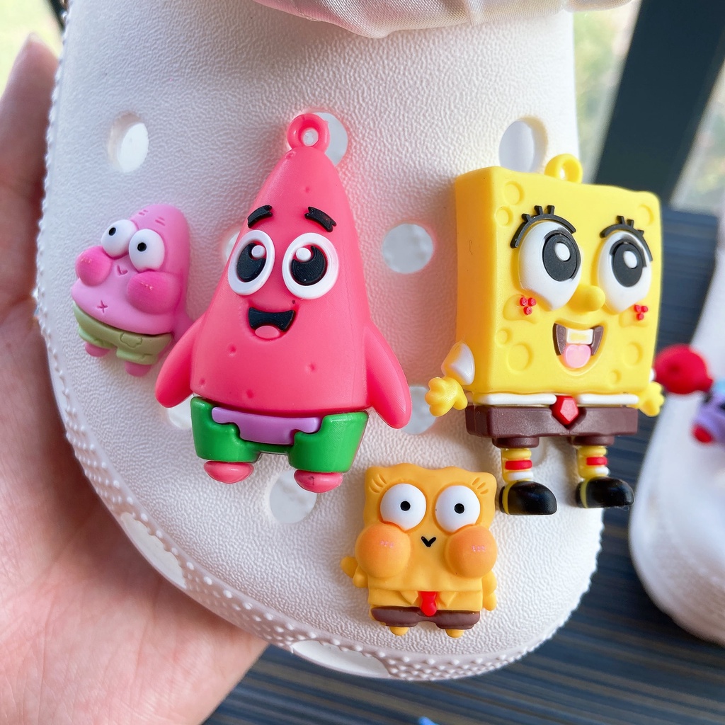 Spongebob SquarePants Cros Jibitz Sepatu Charm Sandal Aksesoris Sepatu Hias