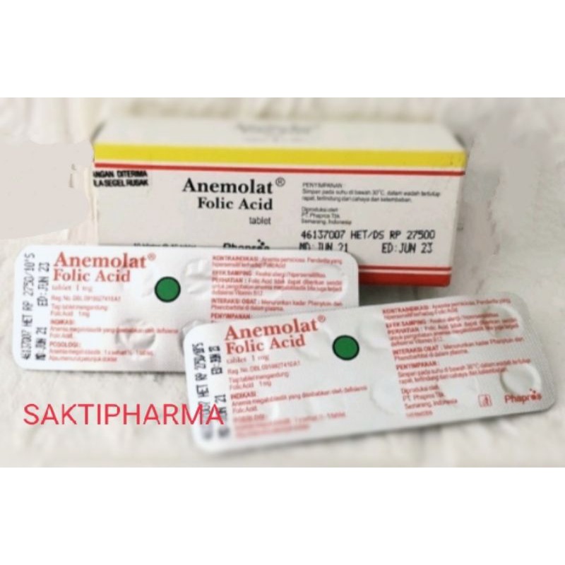 ANEMOLAT ASAM FOLAT FOLIC ACID TAB