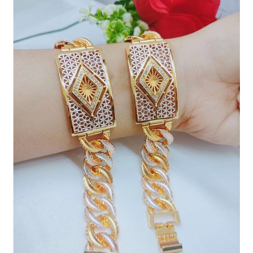 Gelang Xuping Permata Rantai Kombinasi Perhiasan Wanita P07