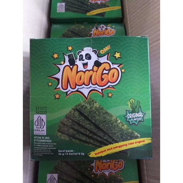 

SNACK RUMPUT LAUT / NORIGO / 36GR 1 BOX (ISI 12 PCS) RASA ORIGINAL