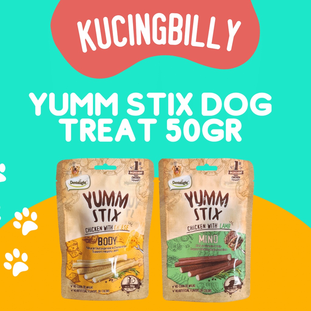 Yumm stix Dentalight snack anjing dog treat 50gr