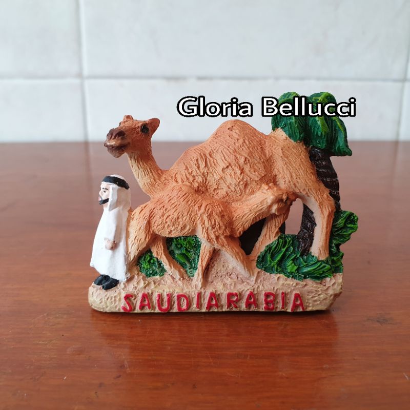 tempelan magnet kulkas saudi arabia souvenir arab onta