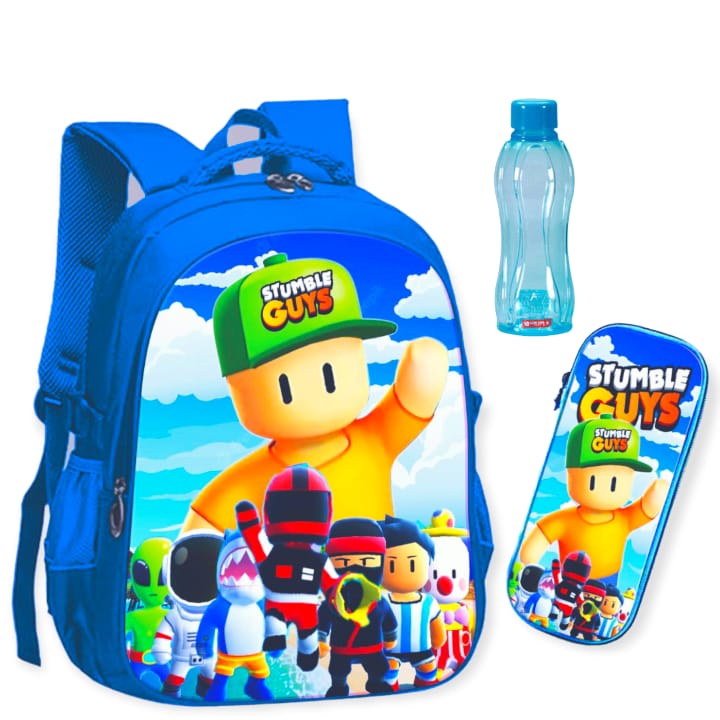 STOCK TERBATAS ! PREMIUM Tas sekolah gratis botol minum/Tas anak sekolah laki laki karakter kartun STUMBLE GUYS ransel terbaru 2022 bisa bayar di tempat ( COD )