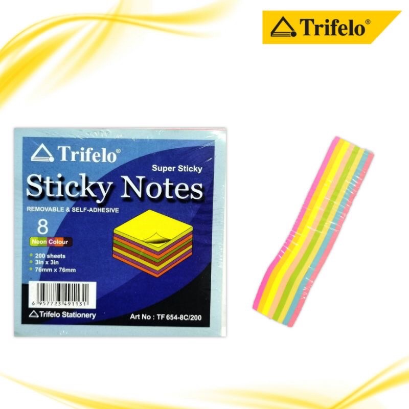 

STICKY NOTE/KERTAS MEMO WARNA/MEMO STICK TRIFELO TF-654-8C/200