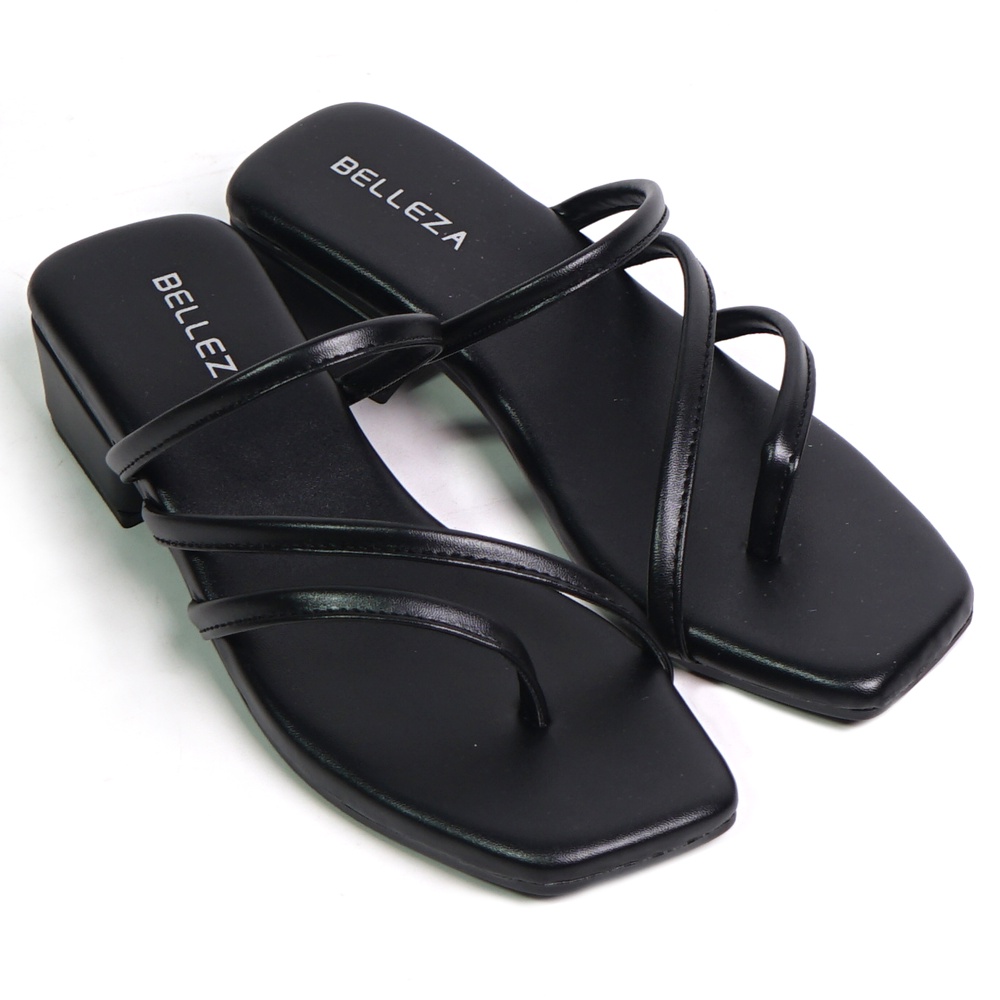 Belleza Shoes Mall Sendal Heels Wanita JOIA Black Sandal Heel Cewek Terbaru Murah Kekinian