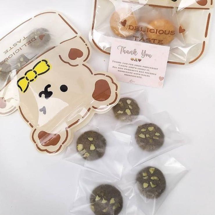 

✨ 7.7 MINI COOKIES WITH TEDDY BEAR ZIPLOCK (MATCHA PEANUT BUTTER CLASSIC RED VELVET) HAMPERS LEBARAN RAMADHAN EID MUBARAK GIFT VALENTINE