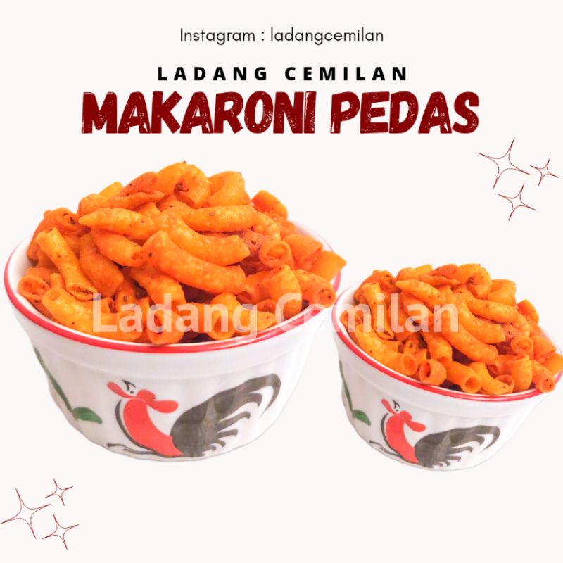 

MAKARONI PANGGANG PEDAS 150GR MACARONI PEDAS SPICY MACARONI SNACK LADANG CEMILAN