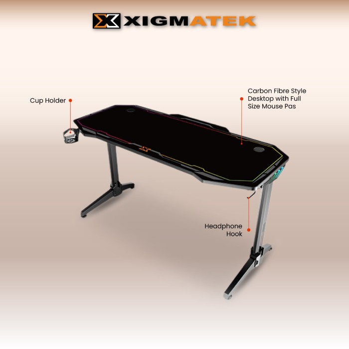 XIGMATEK TABLE GAMING APEX THREE - Meja GAMING XIGMATEK