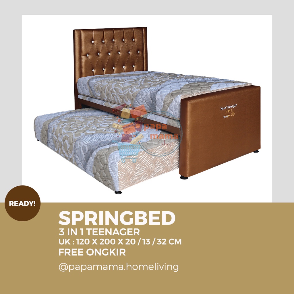 Bed Dorong Murah - Springbed Anak 2in1 TEENAGER Fullset 120x200 - Bed Dorong Anak - Medan