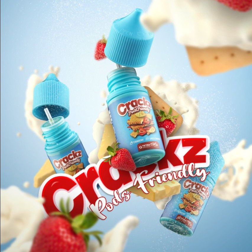 Crackz Pod Friendly Strawberry Cheese Crackerz 30ML by Tetra x Vape On