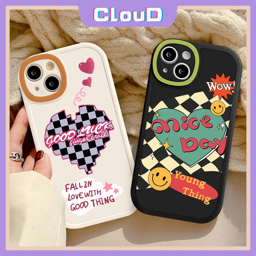 Soft Couple Case Redmi Note10 10s 11 9s 9 11s 10 8 9 Pro 11Pro Plus Redmi 9T 9A 10 10C 10A 9 9C NFC PO CO M3 X3 NFC Mi 12 11 Lite 11T Pro Smiley Lucu Chessboard Tutup Hati Love