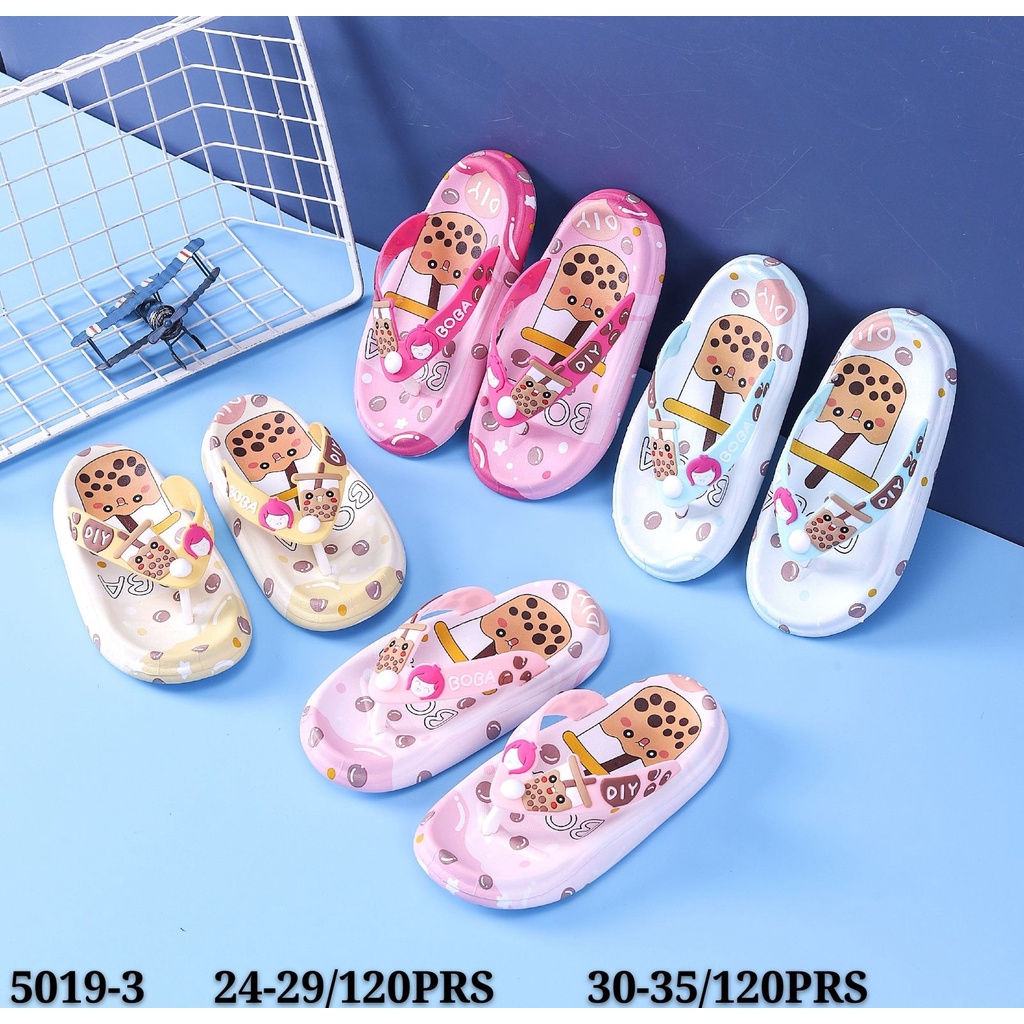 Sandal Jepit boba  ZY-5019-B2 motif premium import terbaru  uk (24/35) sanda jepit anak eva rubber original - Sandal jepit anak
