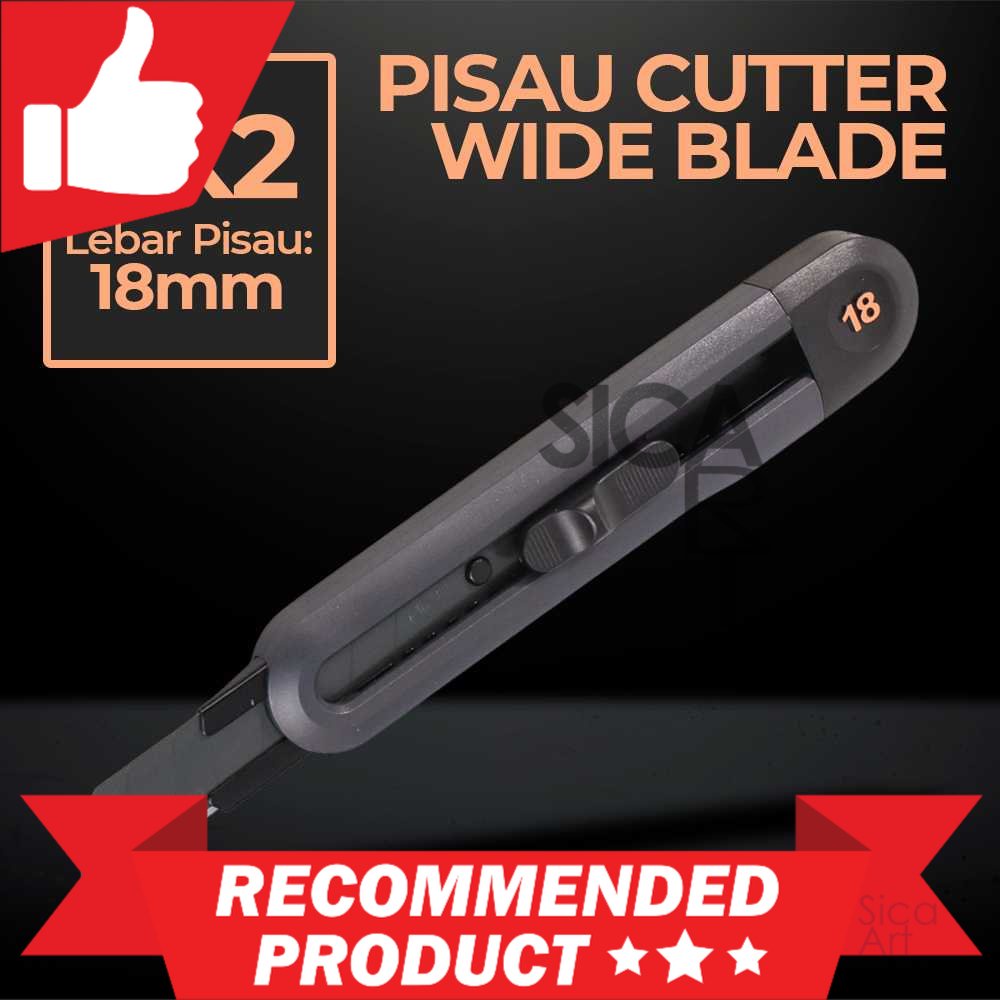 

Deli Pisau Cutter Wide Blade SK2 18 mm - HT4018