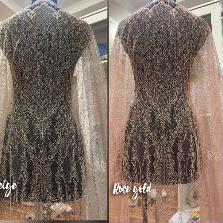 Harga Spesial santily, brokat Chantilly, lace Chantilly, brukat halus, brokat katun, kain semi pranc