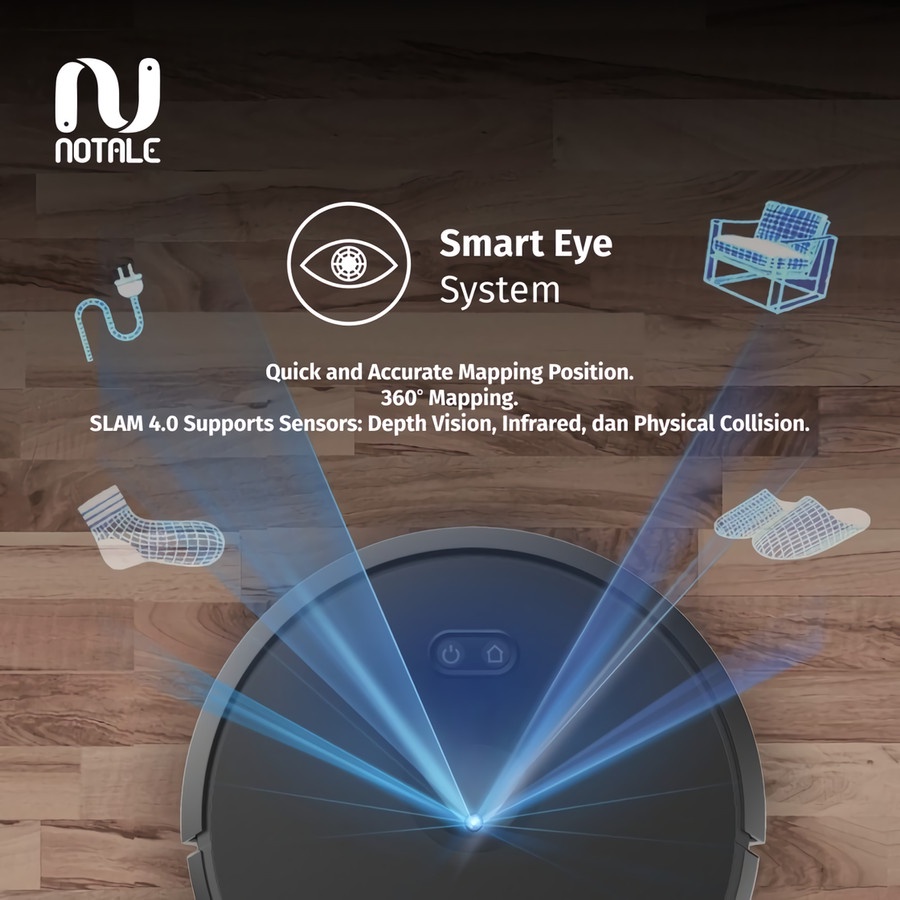 Notale Robot Vacuum Cleaner with UV Sweep Mop Pel