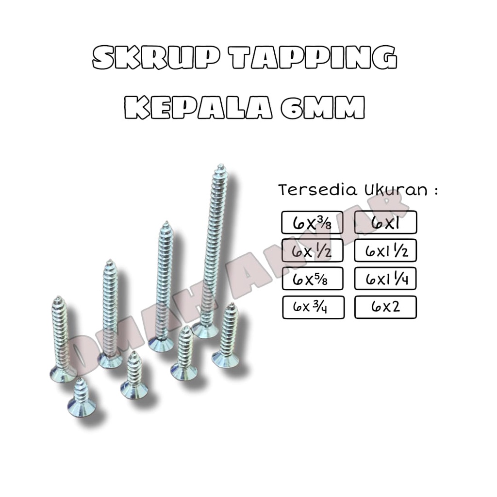 Jual Skrup Sekrup Taping Tapping Baut Mur Screw Jf Kayu Mebel Olimpik