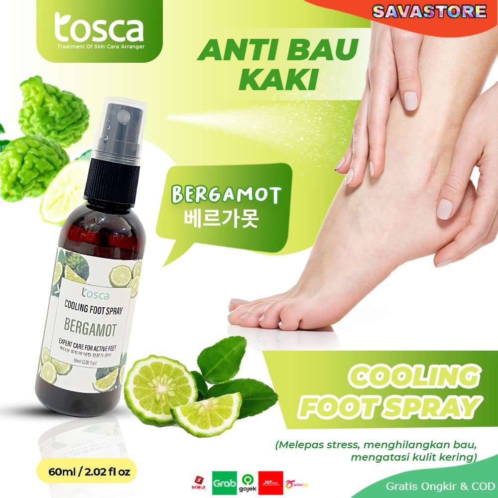 TOSCA COOLING FOOT SPRAY PENGHILANG BAU KAKI - FOOT SPRAY - DEODORANT KAKI PENGHILANG BAU KAKI