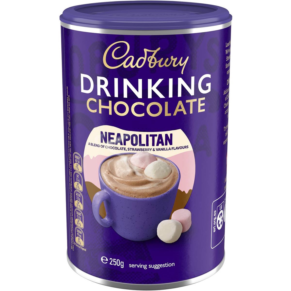 

Cadbury Drinking Chocolate Neapolitan 250g/chocolate drinking/Minuman Coklat