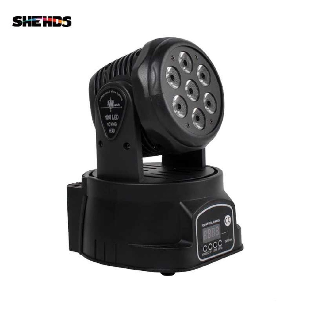 SHEHDS Lampu Sorot Disco LED RGB Moving Head DMX 10W 7 LED