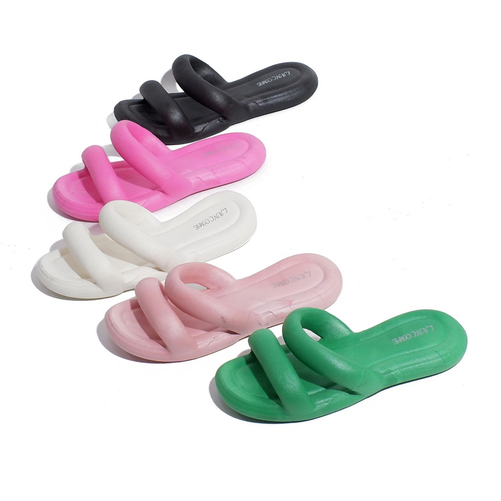 Wespro Rengganis - Sandal slide selop cewek dewasa | Sendal eva phylon wanita model slip on slop model polos timbul ringan empuk anti air 36-41
