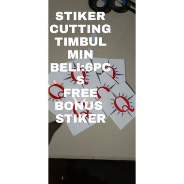 

stiket Q bersinar hologram cutting