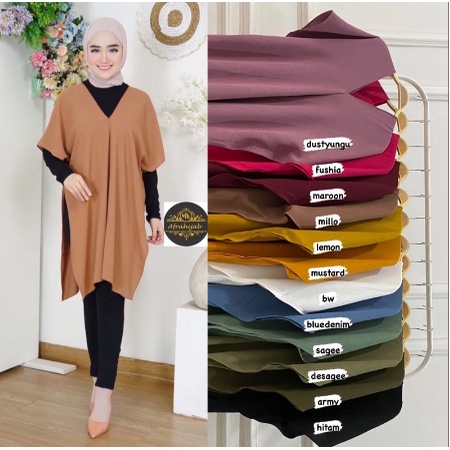 LANGSUNG KIRIM LONG SQUARE NAGITA | CRINKLE AIRFLOW | BLUS NAGITA ATASAN WANITA