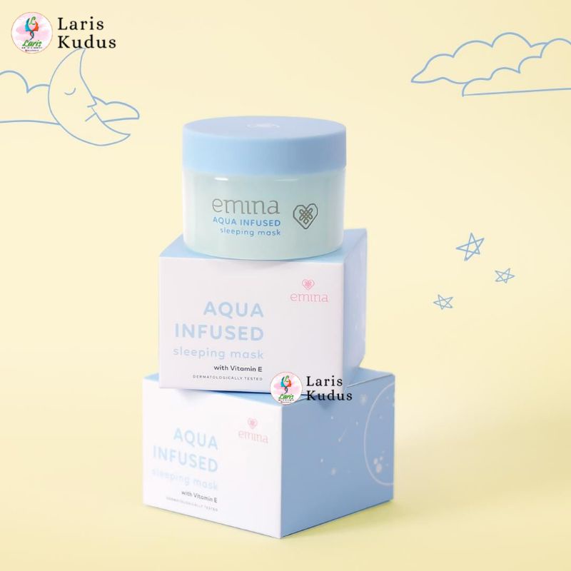 Emina Aqua Infused Sleeping Mask 30 g | Emina Face Mask | Emina Masker Wajah | Emina Masker Tidur | 