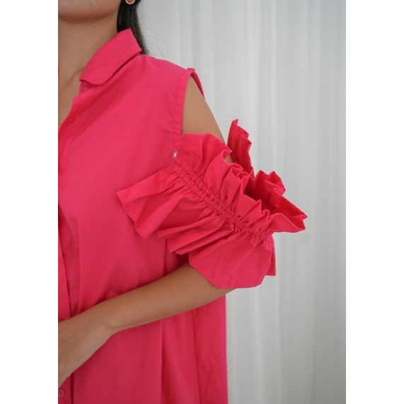 KOOZEE - PAX RUFFLE DRESS - DRESS WANITA