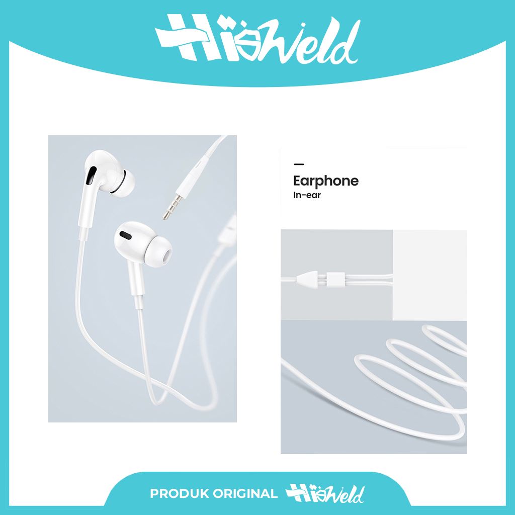 HISWELD EARPHONE HS-E1 ORI KABEL 3.5mm EXTRA BASS STRREO EARPHONE