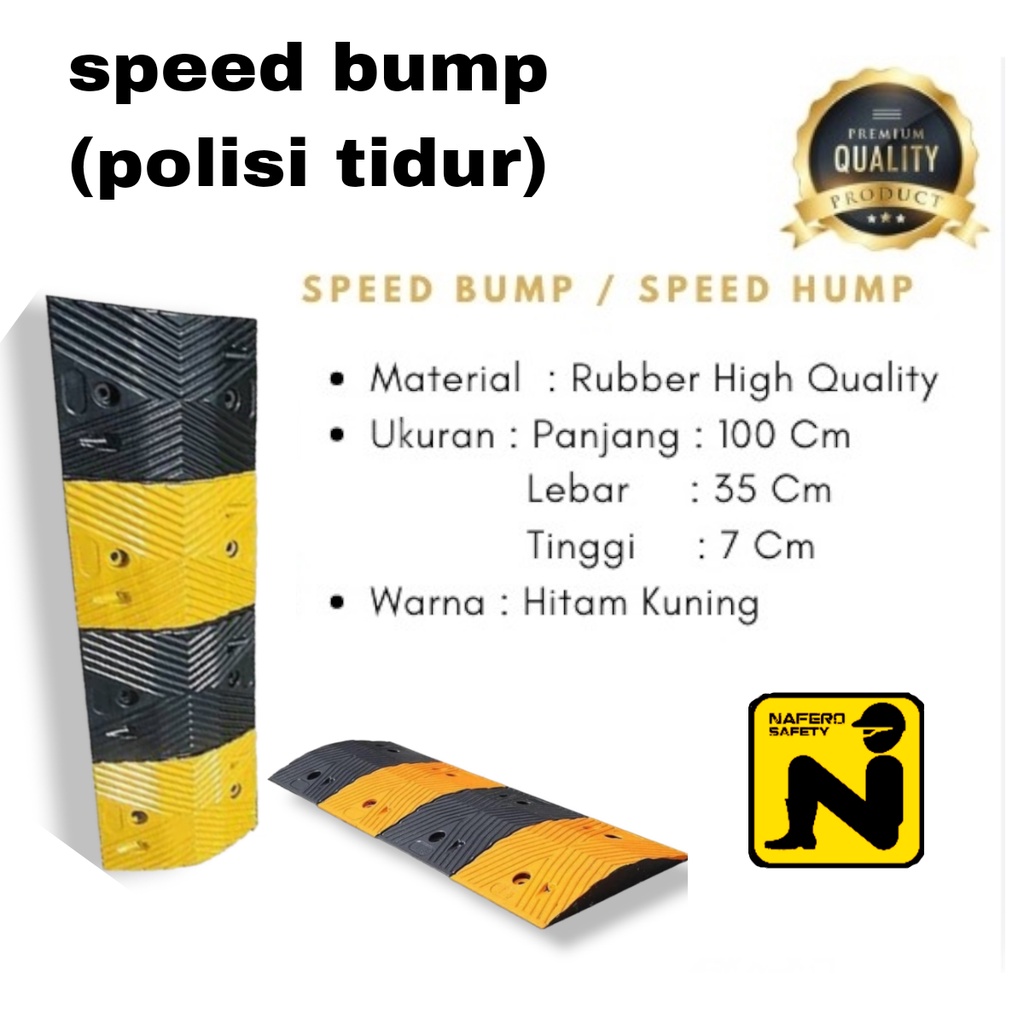 Speed Bump karet Rubber Polisi Tidur Karet 1 Meter TINGGI 7CM
