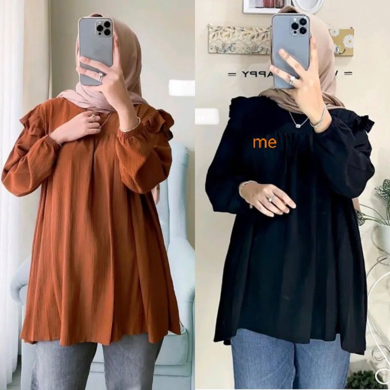 RANIA BLOUSE ATASAN RAYON CRINKLE AIRFLOW
