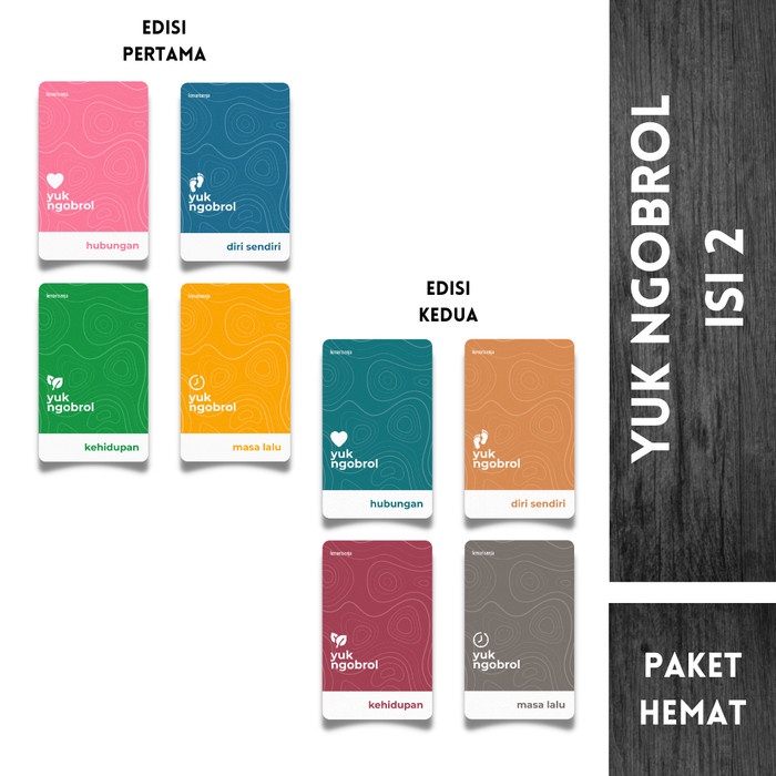 Paket Yuk Ngobrol Isi 2 Edisi - Card Game Seperti Truth Or Dare